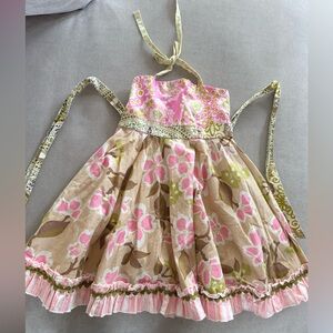 Matilda Jane PLATINUM Floral Halter Dress size 6